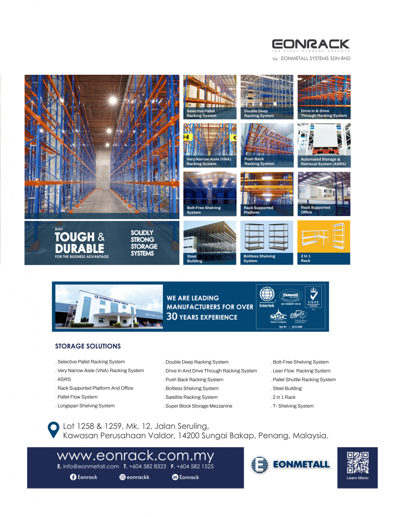 Eolean Racks Product Catalogue, Warehouse Racking Solutions Malaysia | Eonmetall
